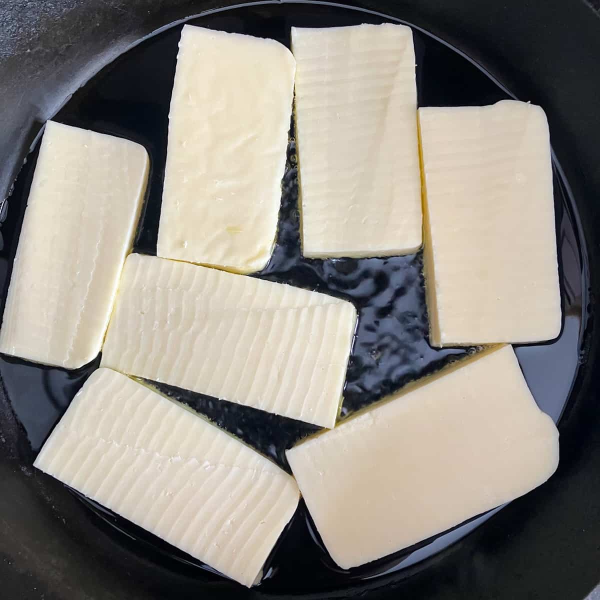 frying cheese