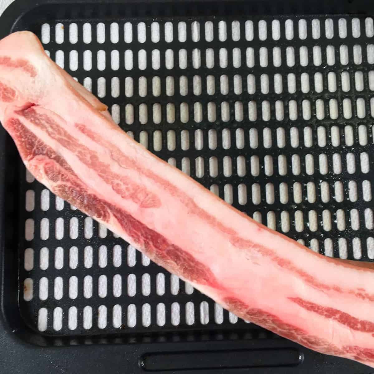 pork belly looks like bacon on side