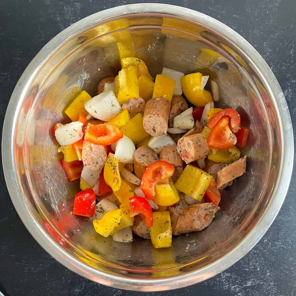 how to make air fryer sausage and peppers