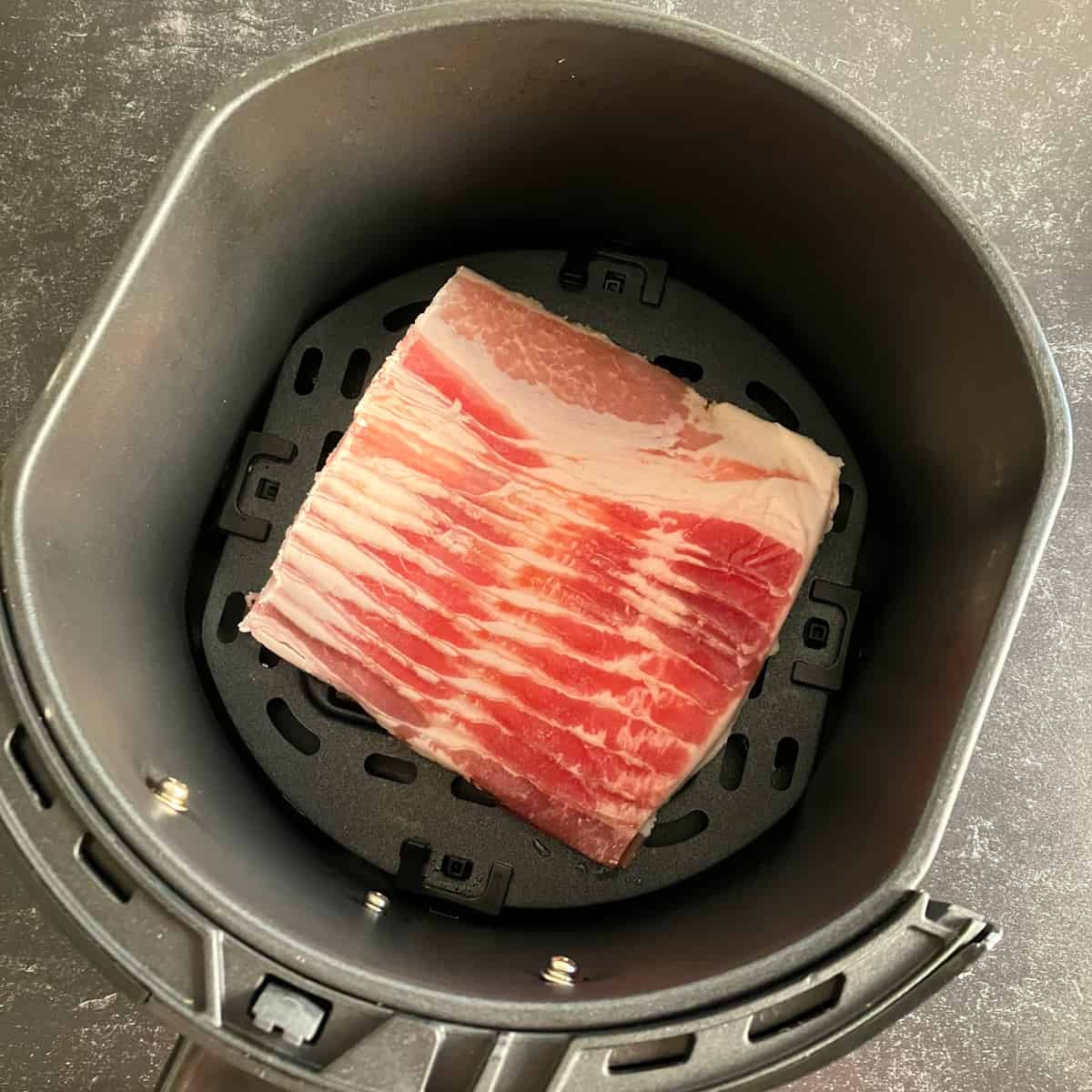 frozen bacon in air fryer