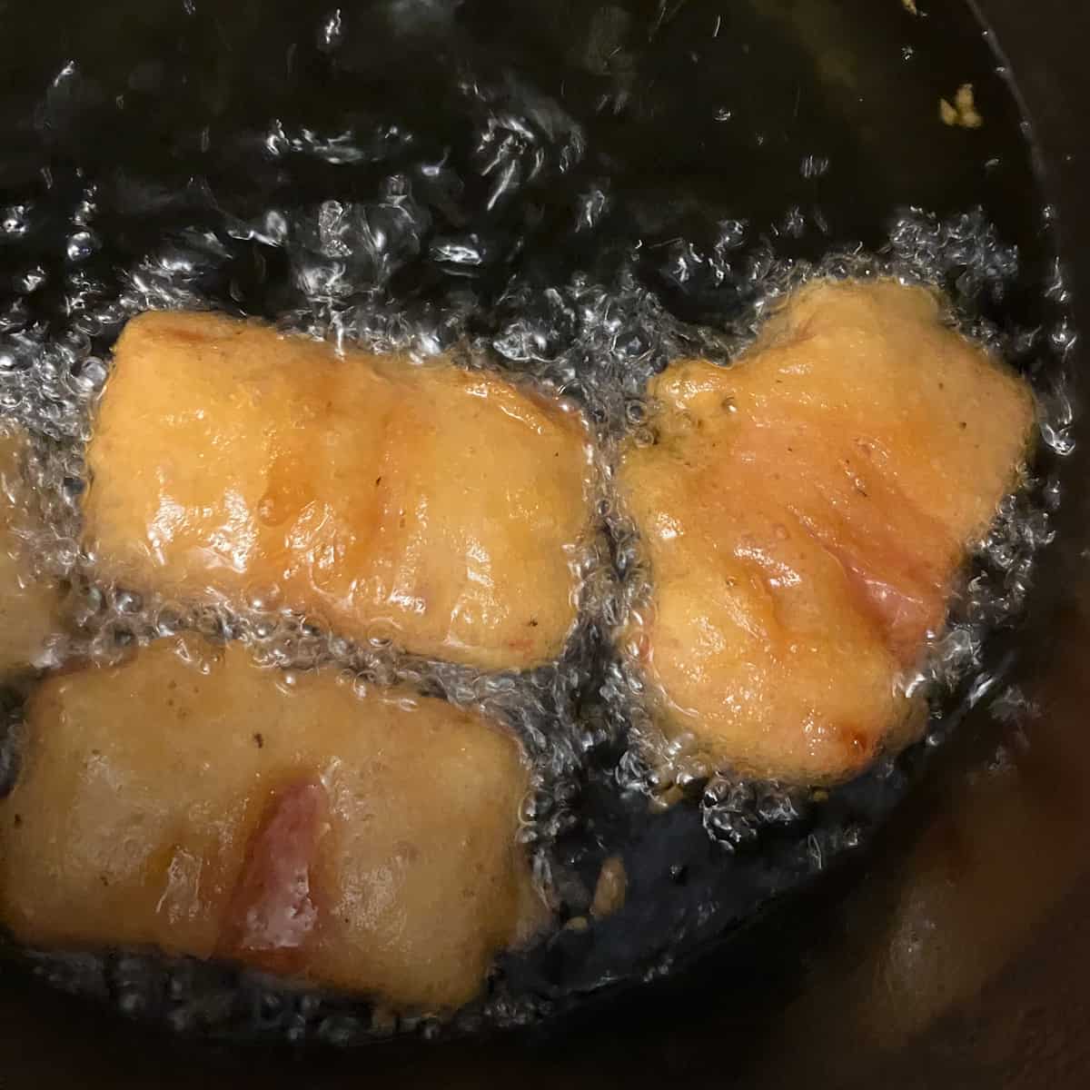 frying spam fritters