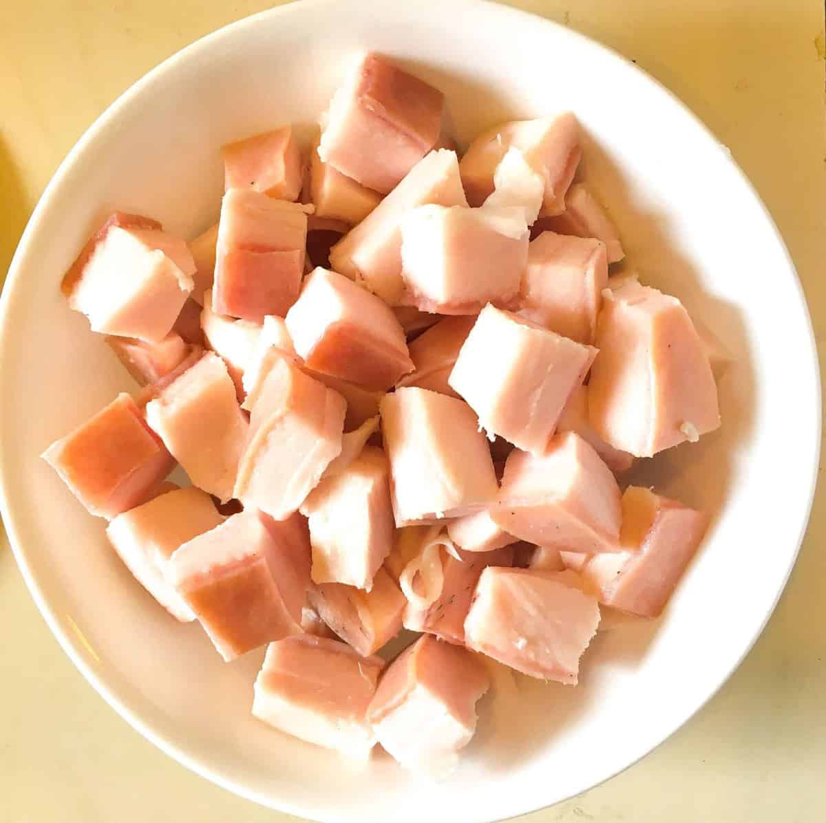 pork fat cubes