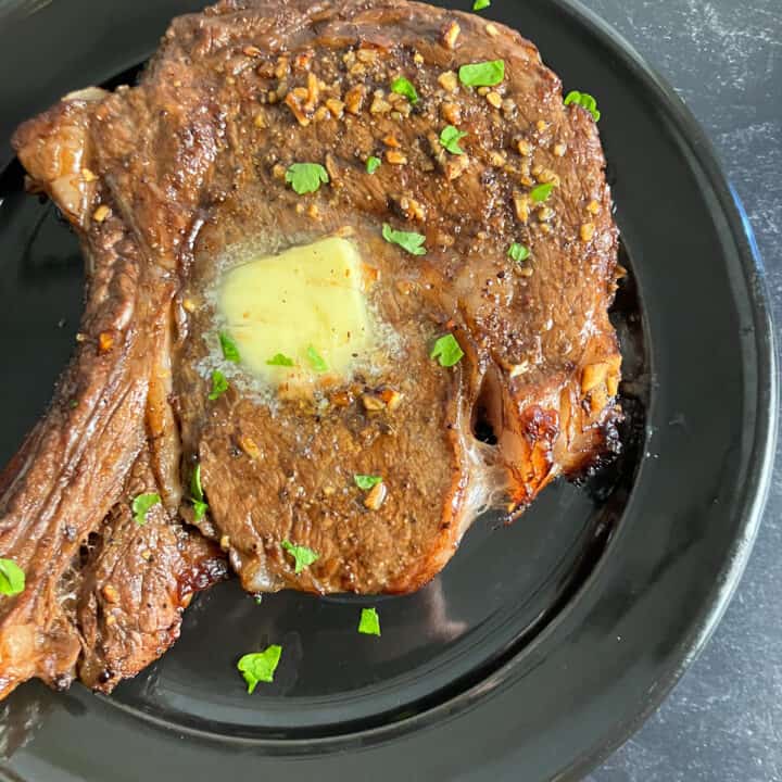 Air Fryer Bone In Ribeye Steak Recipe (with Calories)