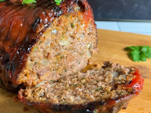 The BEST Air Fryer Meatloaf (with Crispy Edges!)