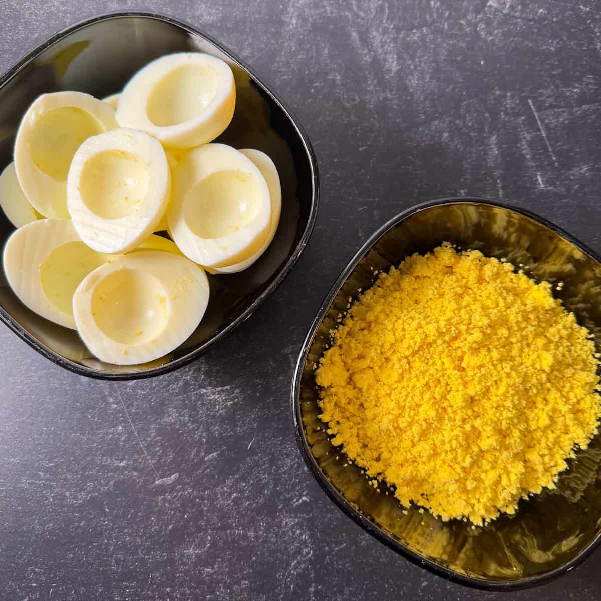 egg whites and yolks