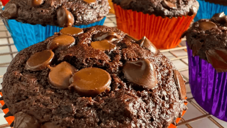 chocolate banana protein muffin