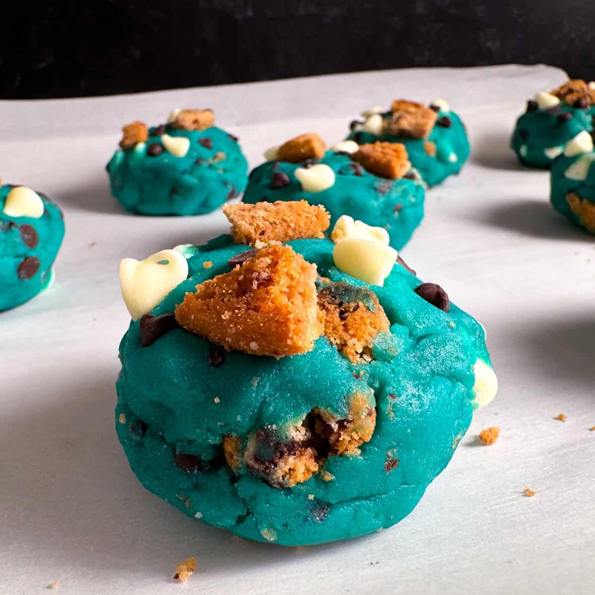 cookie monster dough balls
