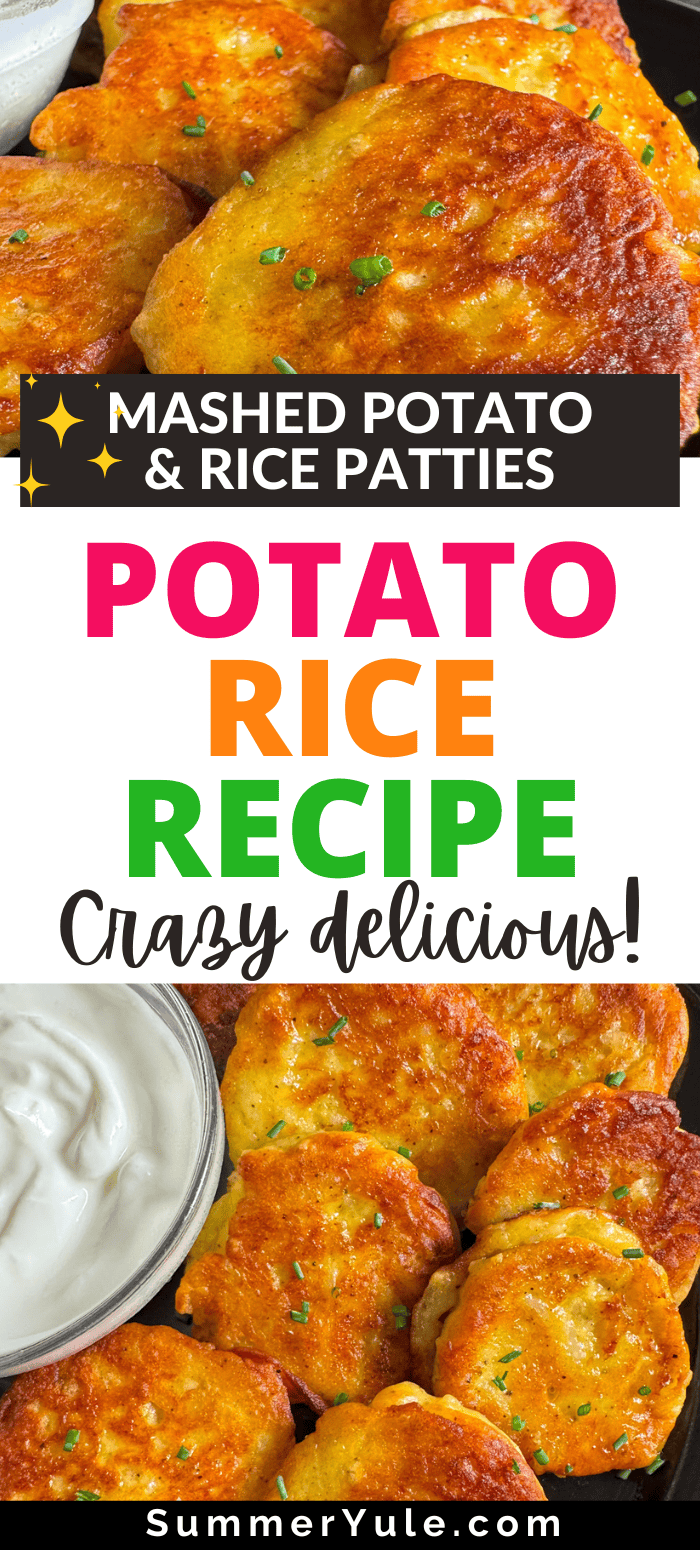 Mashed Potatoes and Rice Patties Recipe • Summer Yule Nutrition and Recipes
