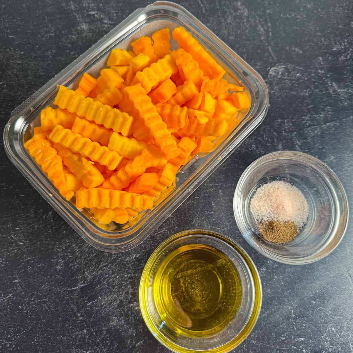 air fryer butternut squash zig zags ingredients
