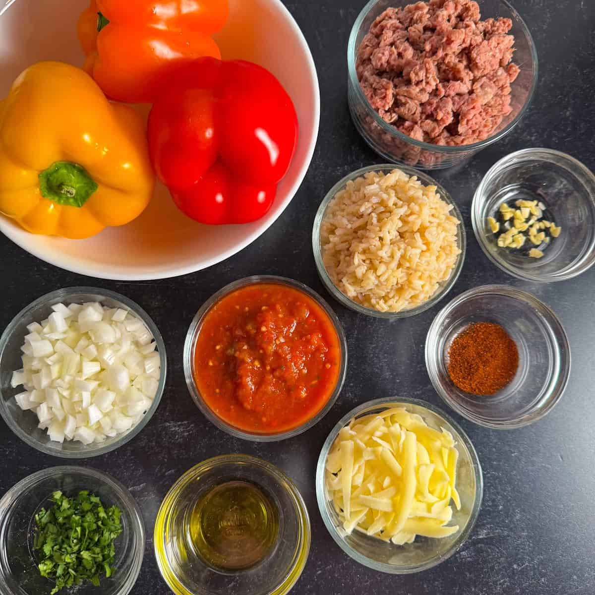 air fryer stuffed peppers ingredients