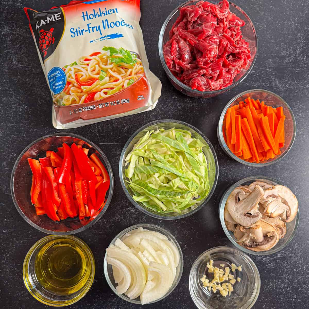 beef yakisoba ingredients