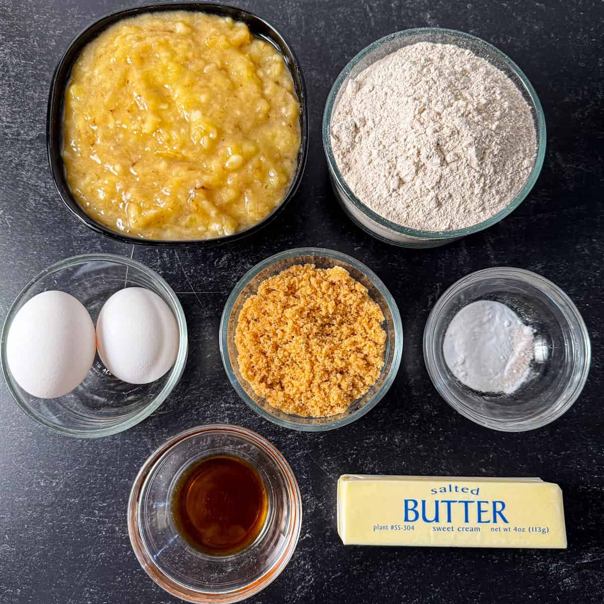 spelt banana bread ingredients