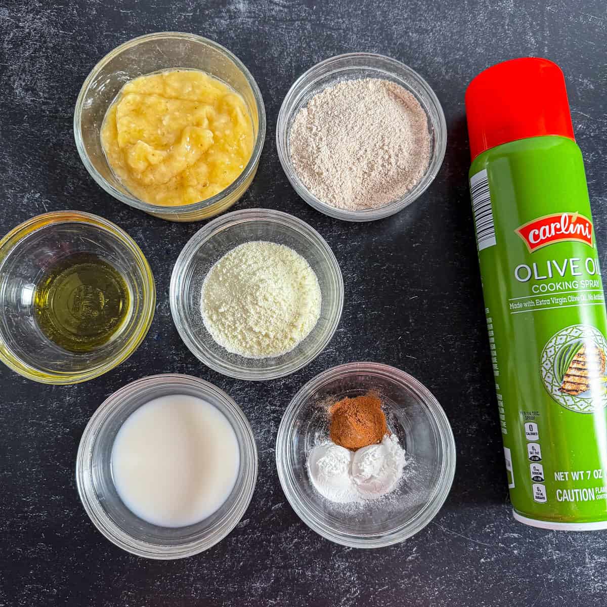 air fryer banana muffins ingredients