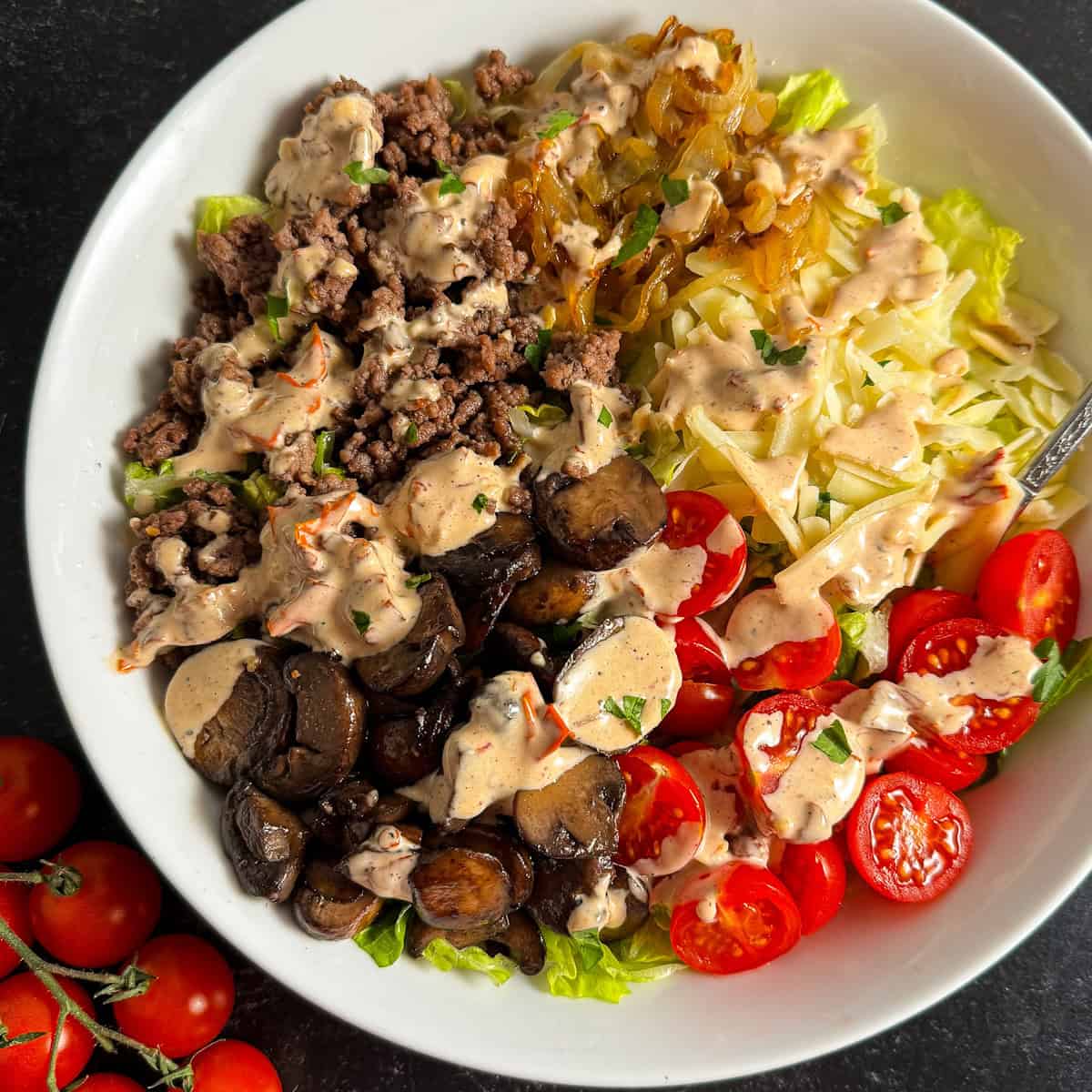 keto cheeseburger bowl