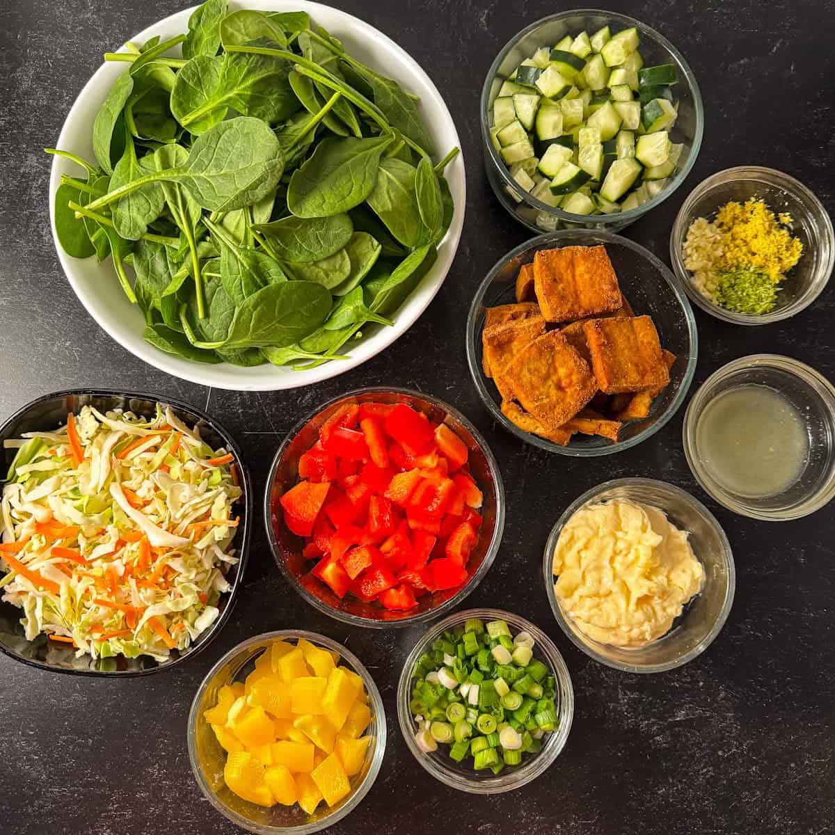 keto tofu bowls ingredients